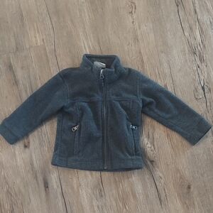 Columbia Gray Fleece Jacket with Collar